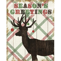 Simple Living Holiday Deer -Paper Art-30"x37"