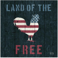 American Farm Rooster -Paper Art-42"x42"