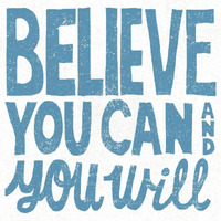 Believe You Can Teal -Paper Art-38"x38"