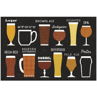 Craft Beer List -Paper Art-20"x14"