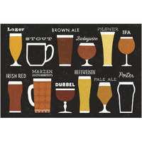 Craft Beer List -Paper Art-62"x42"