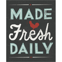 Retro Diner Made Fresh Daily -Paper Art-30"x37"