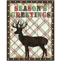 Simple Living Holiday Seasons Greetings -Paper Art-18"x22"