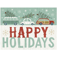 Holiday on Wheels IX -Paper Art-26"x20"