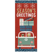 Holiday on Wheels XII Panel -Paper Art-20.92"x46"
