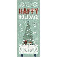 Holiday on Wheels XIII Panel -Paper Art-18"x42"