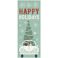 Holiday on Wheels XIII Panel -Paper Art-32"x77"