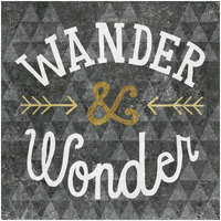 Mod Triangles Wander and Wonder Gold -Paper Art-32"x32"