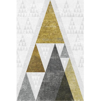 Mod Triangles III Gold -Paper Art-26"x38"