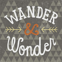 Mod Triangles Wander and Wonder Retro -Paper Art-38"x38"