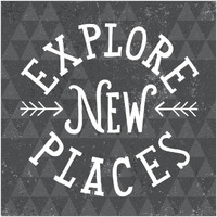 Mod Triangles Explore New Places -Paper Art-20"x20"