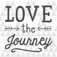 Mod Triangles Love the Journey -Paper Art-20"x20"