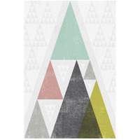 Mod Triangles III -Paper Art-18"x26"