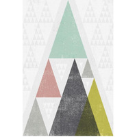 Mod Triangles III -Paper Art-34"x50"