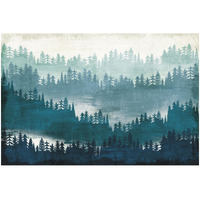 Mountainscape Blue -Paper Art-32"x22"