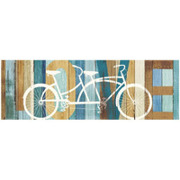 Beachscape Tandem Bicycle Love -Paper Art-56"x20"