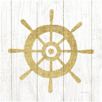 Beachscape VI Helm Gold Neutral -Paper Art-26"x26"