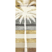 Beachscape Palms IV Gold Neutral -Paper Art-26"x62"