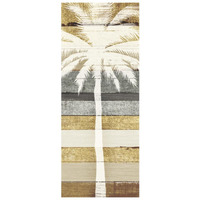 Beachscape Palms IV Gold Neutral -Paper Art-32"x77"