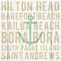 Bon Voyage Anchor -Paper Art-32"x32"