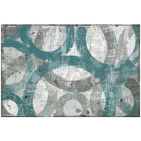 Industrial I Teal -Paper Art-20"x14"
