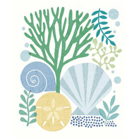 Under Sea Treasures VI Sea Glass -Paper Art-30"x37"