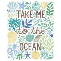 Under Sea Treasures IV Sea Glass -Paper Art-30"x37"