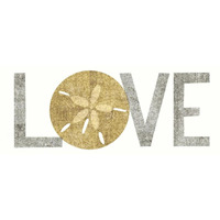 Under Sea Treasures Love Gold Neutral -Paper Art-42"x18"
