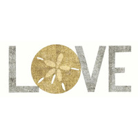 Under Sea Treasures Love Gold Neutral -Paper Art-52"x22"