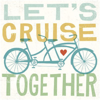 Lets Cruise Together I -Paper Art-32"x32"