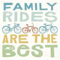 Lets Cruise Family Rides I -Paper Art-26"x26"