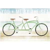 Beach Cruiser Tandem -Paper Art-32"x22"