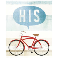 Beach Cruiser His II -Paper Art-22"x26"