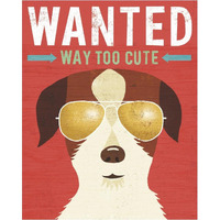 Beach Bums Terrier I Wanted -Paper Art-30"x37"