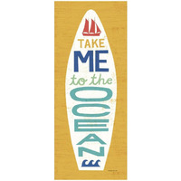 Beach Bums Surf Board IV -Paper Art-22"x52"