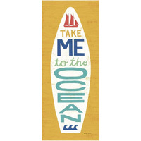 Beach Bums Surf Board IV -Paper Art-26"x62"
