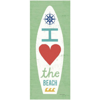 Beach Bums Surf Board II -Paper Art-14"x32"