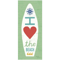 Beach Bums Surf Board II -Paper Art-32"x77"
