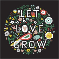 Let Love Grow -Paper Art-26"x26"