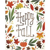 Harvest Time Happy Fall -Paper Art-18"x22"