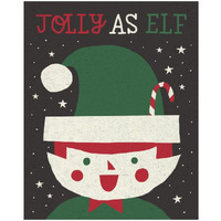 Jolly Holiday Elf -Paper Art-18"x22"