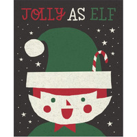 Jolly Holiday Elf -Paper Art-24"x30"