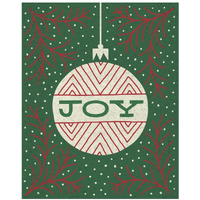 Jolly Holiday Ornaments Joy -Paper Art-22"x26"
