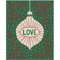 Jolly Holiday Ornaments Love -Paper Art-24"x30"