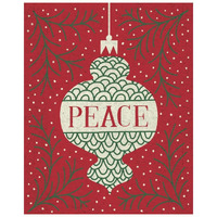 Jolly Holiday Ornaments Peace -Paper Art-22"x26"