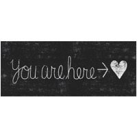 Cursive Chalk You Are Here -Paper Art-32"x14"