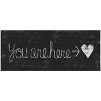 Cursive Chalk You Are Here -Paper Art-77"x32"