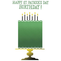 Green Beer Cake II -Paper Art-18"x22"