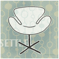 Retro Chair IV Settle -Paper Art-42"x42"