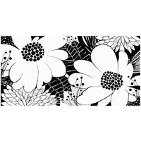 Feeling Groovy Black and White -Paper Art-26"x14"